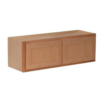 Quicklock RTA (Ready-to-Assemble) Winding River Collection - 30" Tall Wall Kitchen Cabinets | Particle Board | Made in America | Soft Close Hardware (Raw Cherry, 12" D x 36" W x 12" H)
