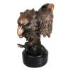 1 Pcs Majestic Mighty 2 American Bald Eagle Heads With Talons Bronzed Resin Figurine view 2