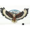 1 Pcs King Of The Skies Bald Eagle Open Wings With Mountain Scene Wall Decor Plaque view 1