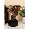 1 Pcs Majestic American Bald Eagle Head Bust Electroplated Bronze Figurine With Base view 1