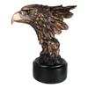 1 Pcs Majestic American Bald Eagle Head Bust Electroplated Bronze Figurine With Base view 3
