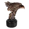 1 Pcs Majestic American Bald Eagle Head Bust Electroplated Bronze Figurine With Base view 4