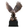 1 Pcs Patriotic Flight Bald Eagle On Rock Stretching Out Wings Figurine With Base view 2