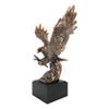 1 Pcs American Bald Eagle Swooping With Claws Over Waves Bronze Electroplated Figurine view 2