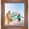 Poster Palooza 5x8 Inch Traditional Walnut Complete Wood Picture Frame with UV Acrylic Plexiglass, Foam Board Backing & Hardware Included - 5x8 Inch Frame view 4