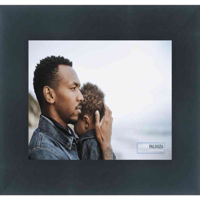 Poster Palooza 13x20 Contemporary Black Complete Wood Picture Frame with UV Acrylic Plexiglass, Foam Board Backing & Hardware Included