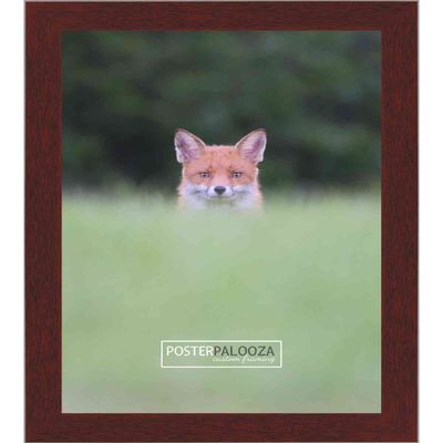 Poster Palooza 18x24 Traditional Mahogany Complete Wood Picture Frame with UV Acrylic Plexiglass, Foam Board Backing & Hardware Included