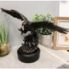 1 Pcs Wings Of Glory Bald Eagle Swooping Over Water Bronzed Resin Figurine With Base view 1