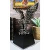 1 Pcs King Of The Skies Majestic Electroplated Silver American Bald Eagle Figurine view 1
