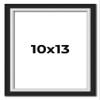 10x13 Frame Black & Silver Solid Wood Picture Frame Width 1.25 Inches | Interior Depth 0.75 Inches | Carter Contemporary Photo Frame Complete with UV Acrylic, Foam Board Backing & Hanging Hardware view 1