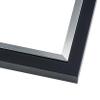 10x13 Frame Black & Silver Solid Wood Picture Frame Width 1.25 Inches | Interior Depth 0.75 Inches | Carter Contemporary Photo Frame Complete with UV Acrylic, Foam Board Backing & Hanging Hardware view 2