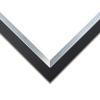 10x13 Frame Black & Silver Solid Wood Picture Frame Width 1.25 Inches | Interior Depth 0.75 Inches | Carter Contemporary Photo Frame Complete with UV Acrylic, Foam Board Backing & Hanging Hardware view 3