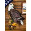 1 Pcs Large Mountain Grand Bald Eagle Perching On Tree Branch Wall Decor Plaque 17.5" H view 1