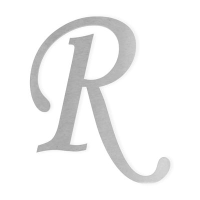 Metal Letter R Great for Mailbox or Front Door, Made from Unfinished Unsealed Steel, Use Indoor/Outdoor Home or Yard Decor, Can be Painted or Left Unpainted