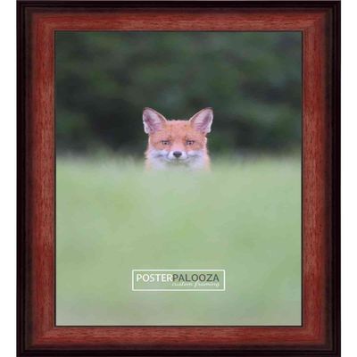 Poster Palooza 5x8 Inch Traditional Mahogany Complete Wood Picture Frame with UV Acrylic Plexiglass, Foam Board Backing & Hardware Included - 5x8 Inch Frame