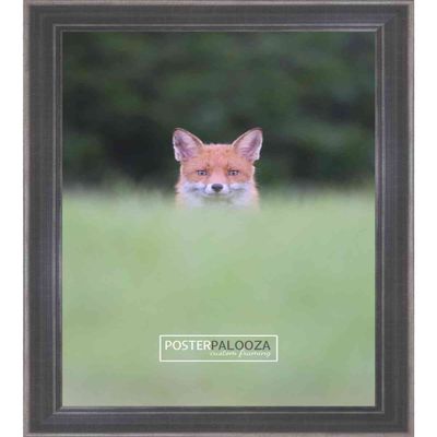 Poster Palooza 8.5x11 Frame (Letter Size) Contemporary Pewter Complete Wood Picture or Document Frame with UV Acrylic Plexiglass, Foam Board Backing & Hardware Included