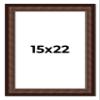 Poster Palooza 15x22 Frame Bronze Antique Gold Solid Wood Impressions Picture Frame | 2.25 Inch Moulding Width | with UV Acrylic Plexiglass, Foam Board Backing & Hardware Included view 1