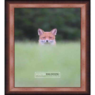 Poster Palooza 16x22 Contemporary Walnut Complete Wood Picture Frame with UV Acrylic Plexiglass, Foam Board Backing & Hardware Included