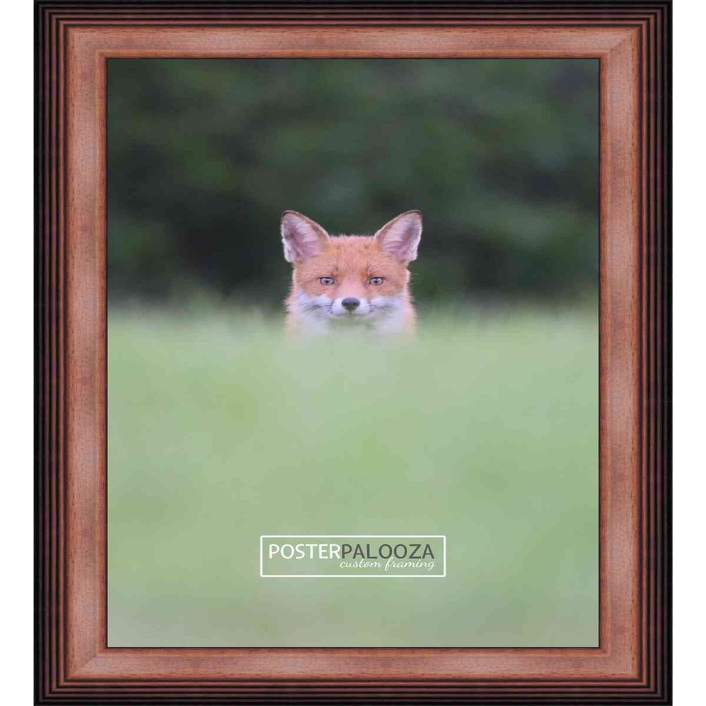 Poster Palooza 16x22 Contemporary Walnut Complete Wood Picture Frame with UV Acrylic Plexiglass, Foam Board Backing & Hardware Included
