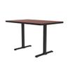 Correll 30"x60" Rectangular Pub Table, 29" High Dining Cocktail Table, Durable Cherry High Pressure Laminate Top, Cast Iron Base, Top Made in The USA, Leveling Glides view 1
