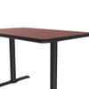 Correll 30"x60" Rectangular Pub Table, 29" High Dining Cocktail Table, Durable Cherry High Pressure Laminate Top, Cast Iron Base, Top Made in The USA, Leveling Glides view 4
