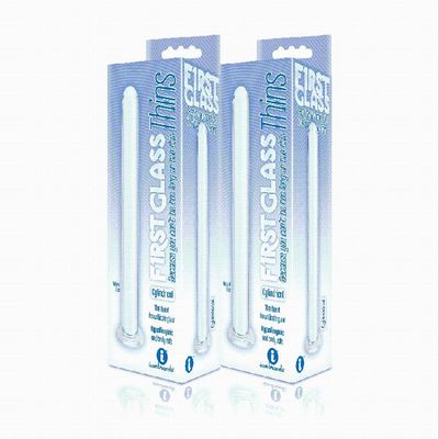 (2 Pack) The 9's, Glass Thins, Cylindrical Glass Plug