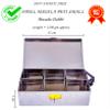 Shiv Shakti Arts Stainless Steel Spice Box, 6 Compartment, Masala Dabba Utility Container, Masala Peti (1 Piece,Steel,Small) W-15 cm, H-7 cm, L-23 cm view 2
