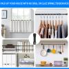 Bivbov 2Pcs Tension Curtain Rod - 26 to 39 inch Adjustable Spring Tension Rods for Windows No Drilling - Black Small Expandable Tension Curtain Rods for Closet, Cupboard, Kitchen and Doorway Curtains view 3