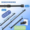 Bivbov 2Pcs Tension Curtain Rod - 26 to 39 inch Adjustable Spring Tension Rods for Windows No Drilling - Black Small Expandable Tension Curtain Rods for Closet, Cupboard, Kitchen and Doorway Curtains view 4
