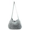 ENBEI Handmade Crochet BagBoho Chic Shoulder Bag, Aesthetic Kinted Bag,Cute Crossbody Bag,Perfect for Beach, Shopping or Daily Use Stylish Durable (grey) view 1
