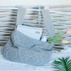 ENBEI Handmade Crochet BagBoho Chic Shoulder Bag, Aesthetic Kinted Bag,Cute Crossbody Bag,Perfect for Beach, Shopping or Daily Use Stylish Durable (grey) view 3