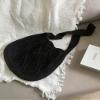 ENBEI Handmade Crochet BagBoho Chic Shoulder Bag, Aesthetic Kinted Bag,Cute Crossbody Bag,Perfect for Beach, Shopping or Daily Use Stylish Durable (black) view 2