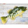 1 Pcs Southwest Gone Fishing Sea Bass Fish Hanging Wall Plaque 16.75"L view 1