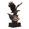 1 Pcs Wings Of Glory Bald Eagle Clutching On American Flag Statue Bronze Electroplated view 3