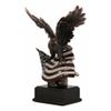 1 Pcs Wings Of Glory Bald Eagle Clutching On American Flag Statue Bronze Electroplated view 4
