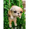1 Pcs Lifelike Puppy Dog On Branch Swing Hanger Wall Decor Figurine view 1