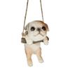 1 Pcs Lifelike Puppy Dog On Branch Swing Hanger Wall Decor Figurine view 4