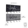 MELANNCO Sentiment Wall Hooks For Wall Display, Set Of 2, 32x12 Inch, White and Gray view 2