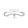 925 Sterling Silver Sparkling Bow Adjustable Bracelet with Freshwater Pearl Model_X_Fashion-405 view 1