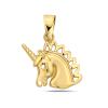 14K Yellow Gold Delicate Unicorn Cute Pendant Model_X_Fashion-862 view 1
