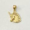 14K Yellow Gold Delicate Unicorn Cute Pendant Model_X_Fashion-862 view 3