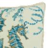 Saro Lifestyle Sea Horse Throw Pillow Cover, Aqua, 20" view 3