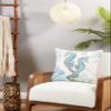 Saro Lifestyle Sea Horse Throw Pillow Cover, Aqua, 20" view 4