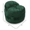 CordaRoy's NEST Adult Gaming Bean Bag Chair-Convertible Bean Bag Chair -Washable Chenille Cover with Pockets-for Living Room,Basement-Full Size-Rainforest|Made in The USA view 3