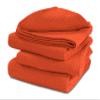 100% Cotton Basket Weave Thermal Bed Blanket Breathable Super Soft Layering All Season Light Weight for Home Decoration (Rust, King) view 1