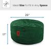 CordaRoy's Corduroy Bean Bag Pouf Footstool - Washable Fabric Ottoman Cover with Durable Foam Insert - Versatile Footrest for Basement, Living Room, Office - 26" x 17" - Rainforest | Made in The USA view 2