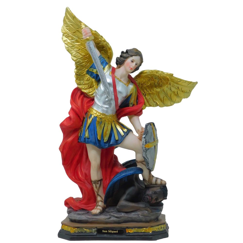 Archangel St. Michael 12 inch Tall Religious Figure Arcangel San Miguel Statue