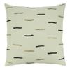 Saro Lifestyle Embroidered Dashes Throw Pillow Cover, White, 20" view 1