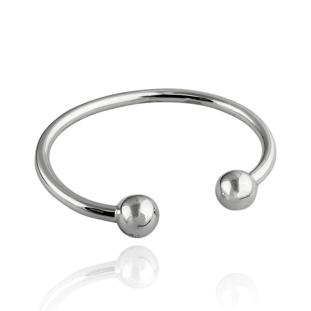 Baby or Toddler Bangle Cuff Bracelet - 925 Sterling Silver - Baptism Gift New
