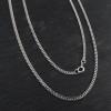 Sterling Silver 2mm Curb Link Chain Necklace 36" New view 1